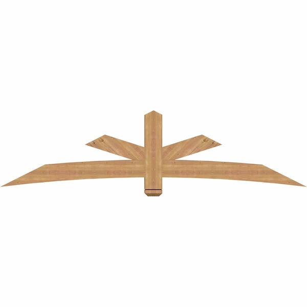 Ekena Millwork Alberta Smooth Timber Gable Bracket, Western Red Cedar, 96"W x 24"H x 5 1/2"D x 5 1/2"F, 6/12 Pitch GBW096X24X0606ALB00SWR - main